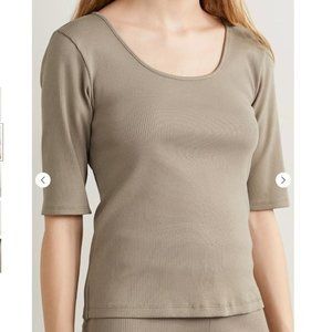 Skin Soft Slimming Cotton Ribbed Top  Small- Medium fit